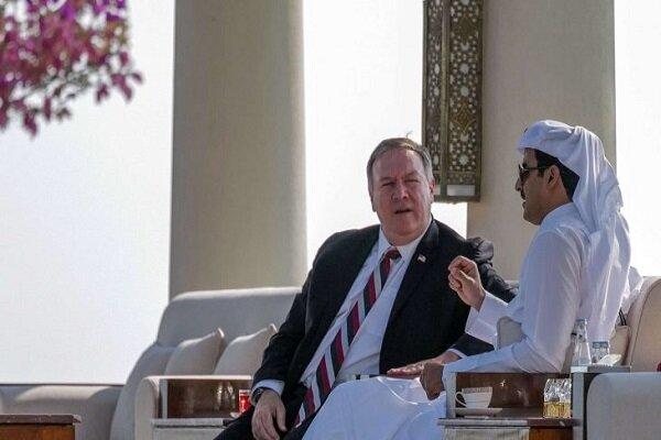 رایزنی امیر قطر با وزیر خارجه آمریکا در دوحه درباره تحولات منطقه