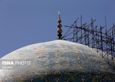 تصاویر نو از برآمدگی ایجاد شده در گنبد مسجد امام