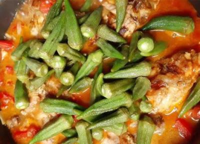 طرز تهیه خورشت بامیه با مرغ